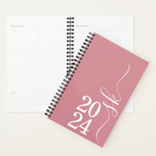 2024 Dusty Pink Monogram Personal Weekly Planner Planer (Anzeige)
