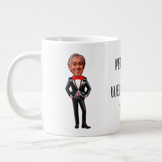 2024 Eigene Karikaturen für Unternehmen Jumbo-Tasse (Links)