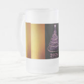 "2024: Ein Jahr der Erinnerung - Gedruckte Tasse" Mattglas Bierglas (Vorderseite Links)