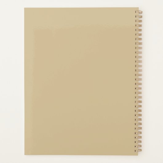 2024 Einfache Monogramm, Anfangsname Weißer Planer (Rückseite)