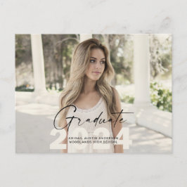 2024 Einfaches Grad-Foto Postkarte