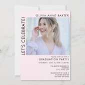 2024 Einladung der Modernen Minimal Foto Graduatio (Rückseite)