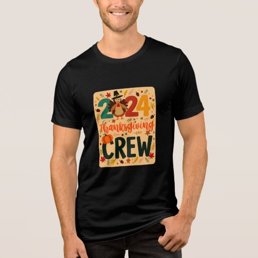 2024 Erntedank Crew Familiendesign Tri-Blend Shirt (Vorderseite)