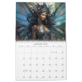 2024 Fairies 9 Black Fantasy Art Calendar Kalender (Jan 2027)