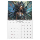 2024 Fairies 9 Black Fantasy Art Calendar Kalender (Jan 2026)
