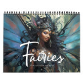 2024 Fairies 9 Black Fantasy Art Calendar Kalender (Titelbild)