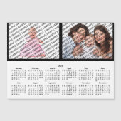 2024-Familie Portrait Custom Magnetic Calendar Magnetkarte (Vorderseite)
