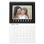 2024 Familienname Foto Schwarz/Weiß Kalender (Feb 2026)