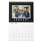 2024 Familienname Foto Schwarz/Weiß Kalender (Jan 2026)