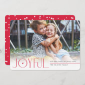 2024 FAMILY FOTO Moderne Kids JOYFUL Herzrot Ankündigung (Vorne/Hinten)