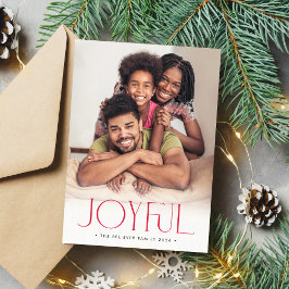 2024 FAMILY PHOTO modern minimalist JOYFUL red Ankündigung