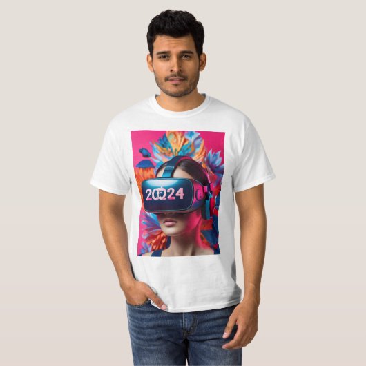 "2024 Feier Extravaganza: Neujahrsjubeln T-Shirt (Vorne ganz)