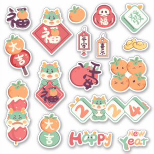 2024 Festivdrache Chinesischer Mondfest Neujahr Aufkleber