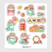 2024 Festivdrache Chinesischer Mondfest Neujahr Aufkleber (Blatt)