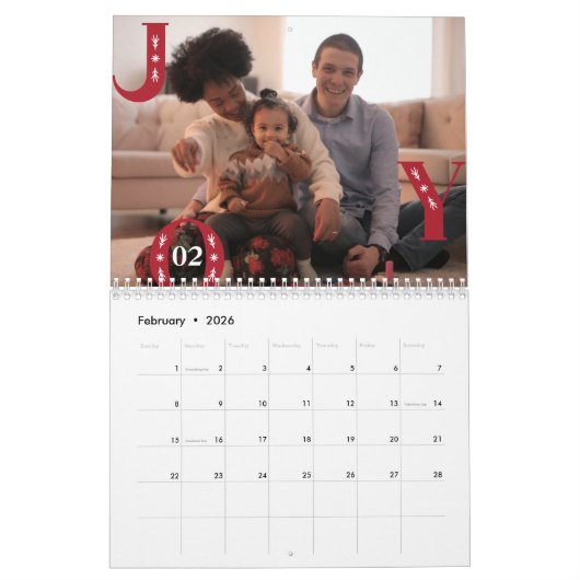 2024 Festliches Foto Freude Weihnachtsfamilie Kalender (Feb 2026)