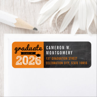 2024 Fett Sketch Modern Orange Abschluss Adresse