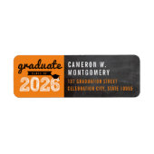 2024 Fett Sketch Modern Orange Abschluss Adresse (Vorne)
