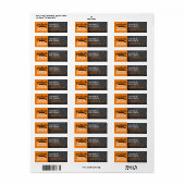 2024 Fett Sketch Modern Orange Abschluss Adresse (Vorne)