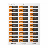 2024 Fett Sketch Modern Orange Abschluss Adresse (Vorne)