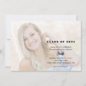 2024 Foto Abschluss Handwriting Typografie Einladung (Rückseite)