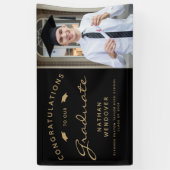 2024 Foto Black and Gold Abschluss Banner (Vertikal)