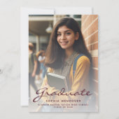 2024 Foto Burgund Gold Abschluss Ankündigung (Vorderseite)