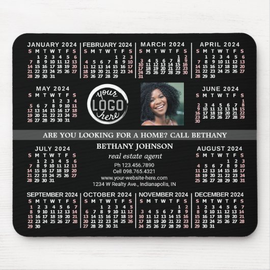 2024 Foto für kundenspezifische Firmenlogos Mousepad (Vorne)