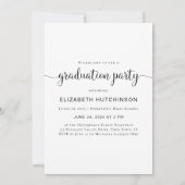 2024 Foto Graduation Party für einfache Skriptüber Einladung (Rückseite)