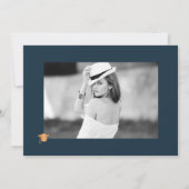 2024 FOTO Graduierungsparty elegant floral Einladung (Rückseite)