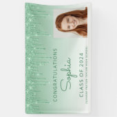 2024 Foto Green Glitzer Tropfen Abschluss Banner (Vertikal)