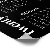 2024 Foto Kalender elegant schwarz Poster (Ecke)
