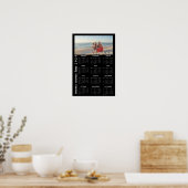 2024 Foto Kalender elegant schwarz Poster (Küche)