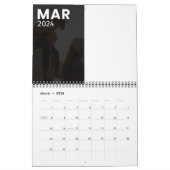 2024 Foto-Kalender für moderne Graufamilien Kalender (Mär 2026)