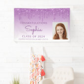2024 Foto Lila Glitzer Tropfen Abschluss Banner (Insitu)