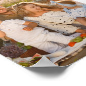 2024 Foto- und Familienname 12 Monate Kalender Poster (Ecke)