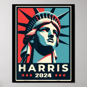 2024 Freiheitsstatue Kamala Harris für Präsident Poster