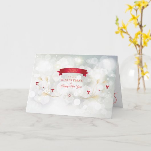 2024 Frohe Weihnachten & Glück Neues Jahr! WEIHNAC Karte (Gelbe Blume)