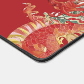 2024 Frohes chinesisches Mondfest Neujahr Roter Dr Schreibtischunterlage (Ecke)