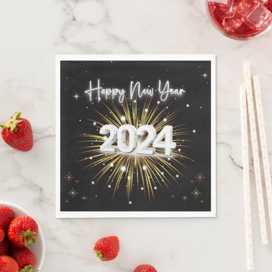 2024 Frohes Neujahrsfest Neapel Serviette (Beispiel)