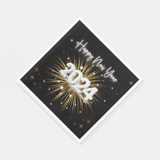 2024 Frohes Neujahrsfest Neapel Serviette (Ecke)