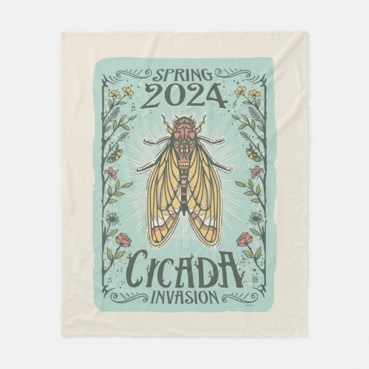 2024 Frühjahr Cicada Invasion Fleecedecke (Vorderseite)