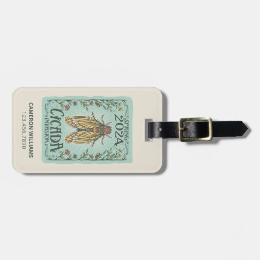 2024 Frühjahr Cicada Invasion Gepäckanhänger (Vorderseite horizontal)