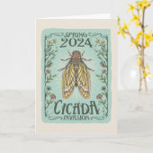 2024 Frühjahr Cicada Invasion Karte (Gelbe Blume)