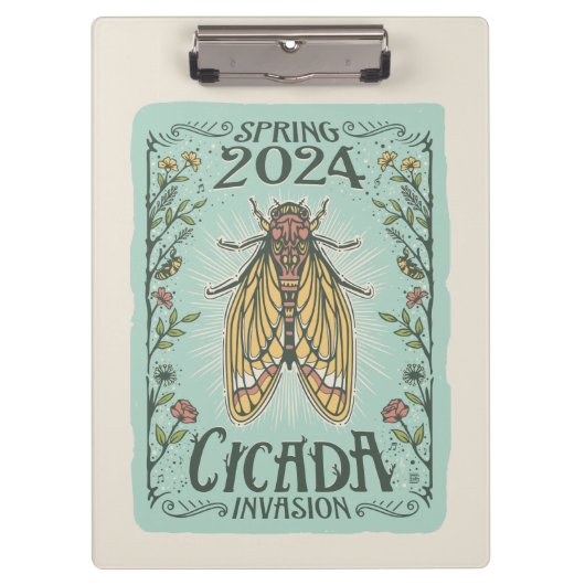 2024 Frühjahr Cicada Invasion Klemmbrett (Vorderseite)