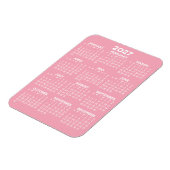 2024 Full Year View Calendar - Basic Pink Minimum Magnet (Linke Seite)