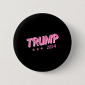 2024 - Funny Donald Trump Pink Bubble Letters Button (Vorderseite)