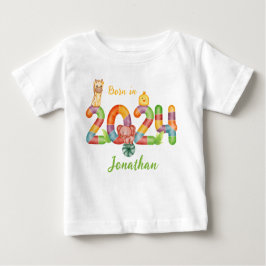 2024 geborenes Geschenk für personalisierte Kleink Baby T-shirt