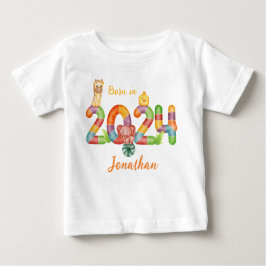 2024 geborenes Geschenk für personalisierte Kleink Baby T-shirt