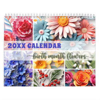 2024 Geburtstag Blume Kalender Artikel Kunst