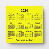 2024 Gelbe Schreibtischkalender von Janz Fotoplatte (Vorderseite)